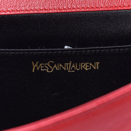 Saint Laurent Calfskin Monogram Large Belle De Jour Clutch Red 8 of 8