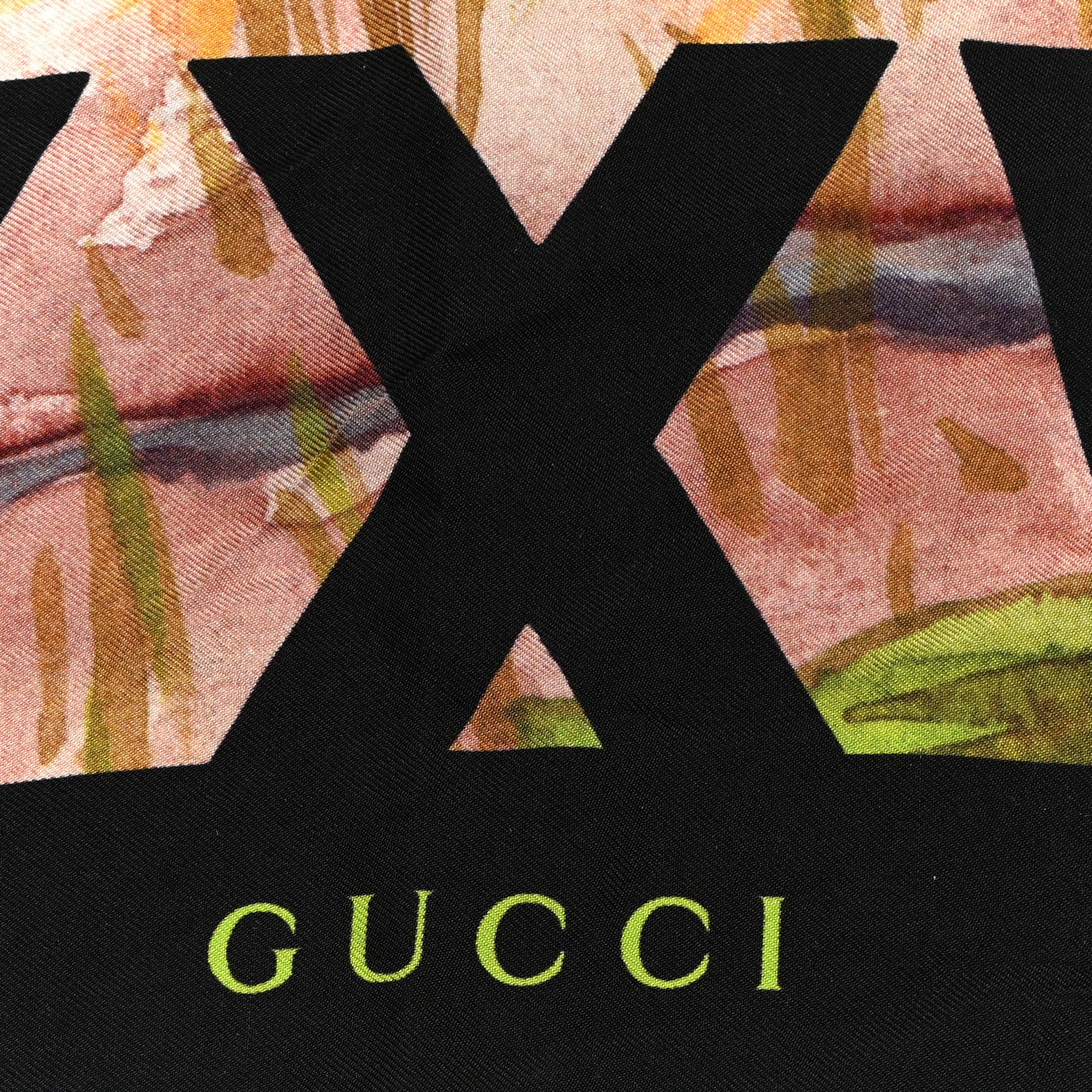Gucci Silk Guccify Yourself Printed Scarf Black Multicolor 2 of 6