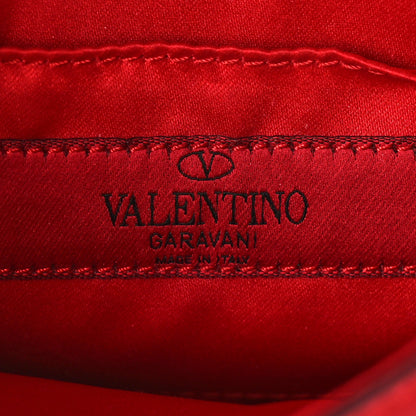 Valentino Garavani Vitello Mini Rockstud Crossbody Saddle Bag Red 6 of 8