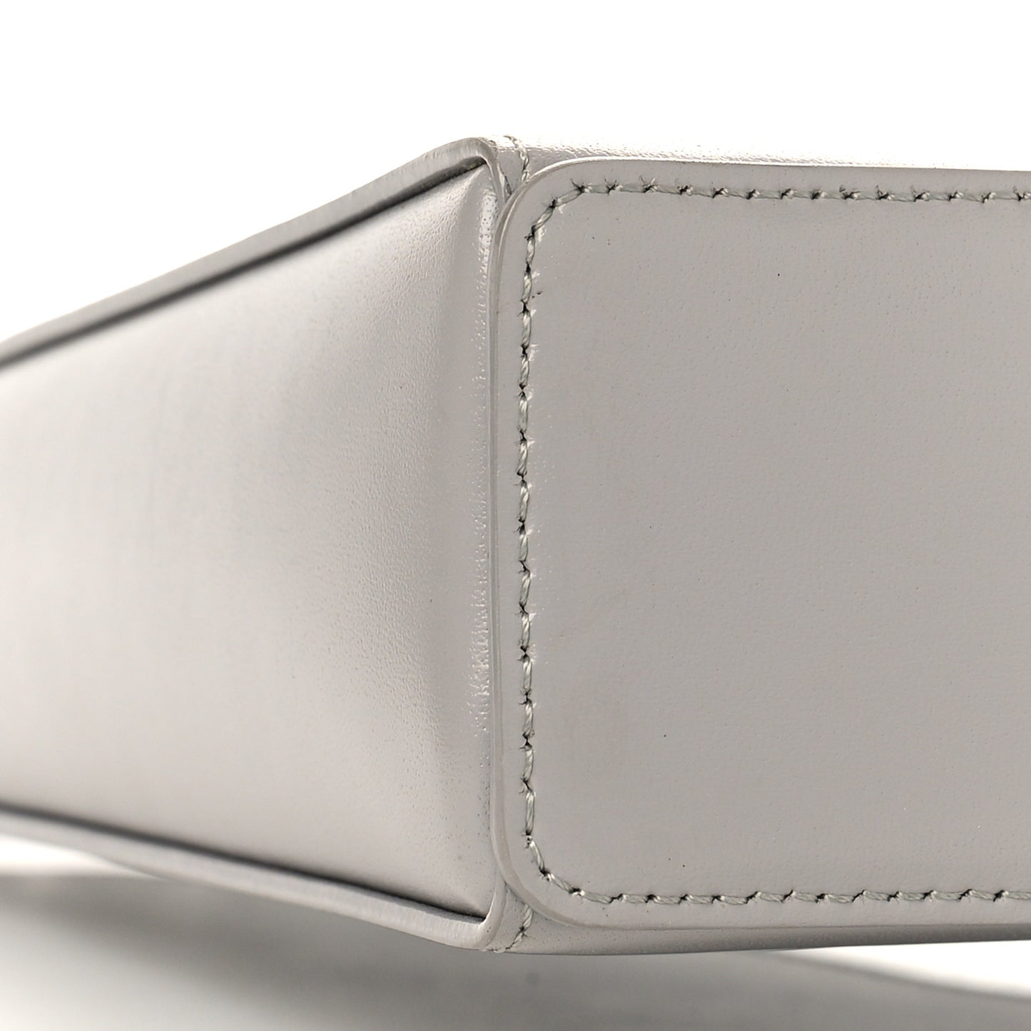 Box Calfskin Small Cut Out Shoulder Bag Cloud Grey