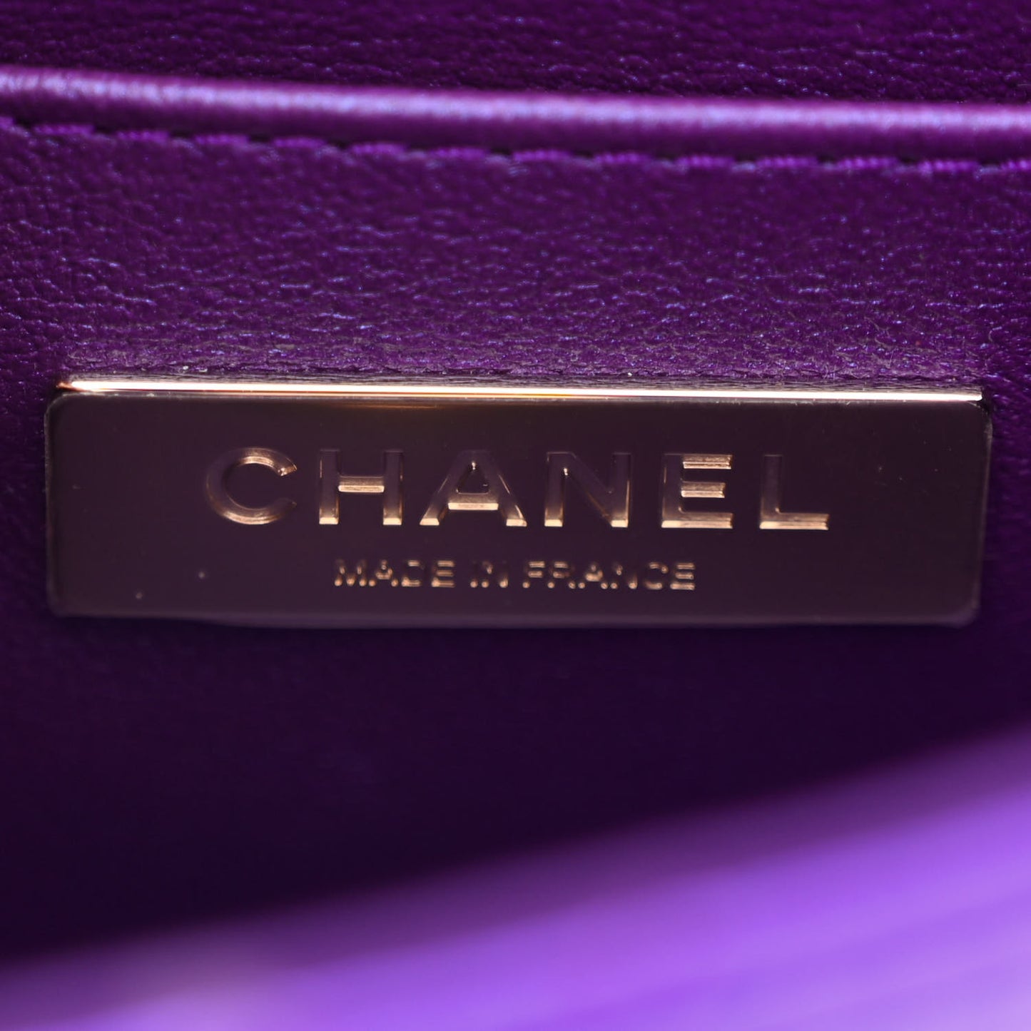 Mirror Calfskin Metallic Calfskin Quilted Hollywood Boulevard Mini Flap With Star Coin Purse Purple
