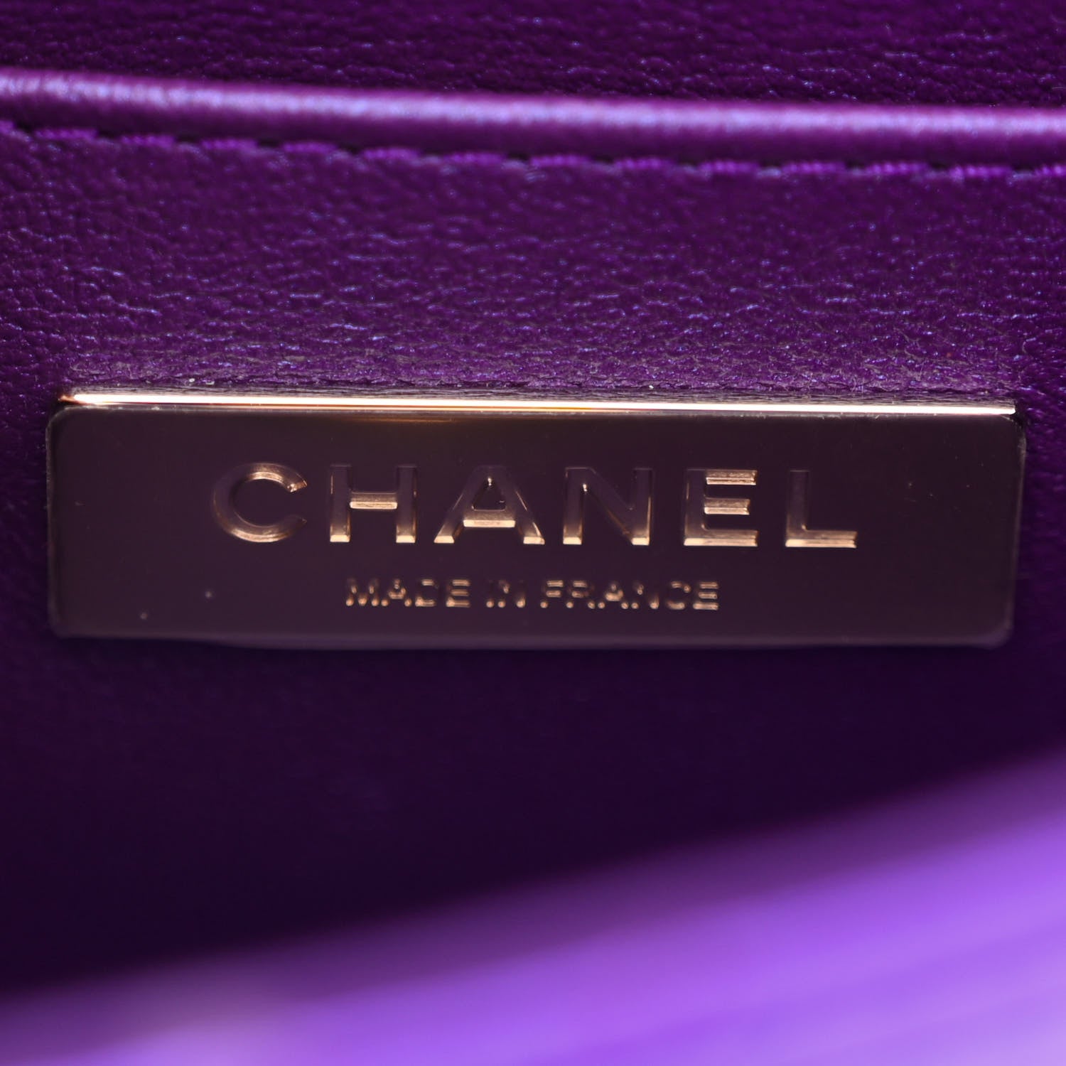 Chanel Mirror Calfskin Metallic Calfskin Quilted Hollywood Boulevard Mini Flap With Star Coin Purse Purple 6 of 11