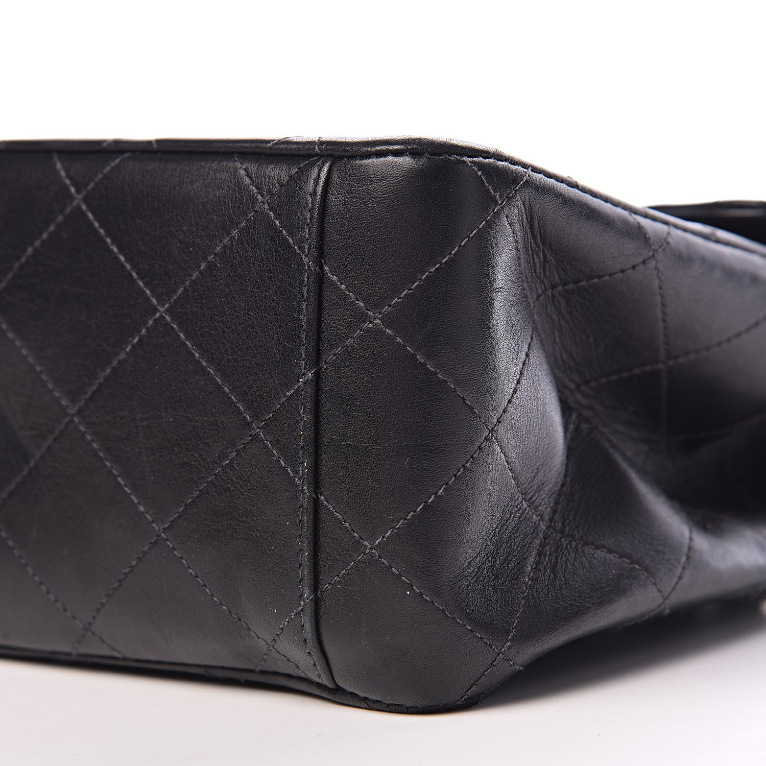 Chanel Lambskin Quilted XL Jumbo Single Flap Black 10 of 11