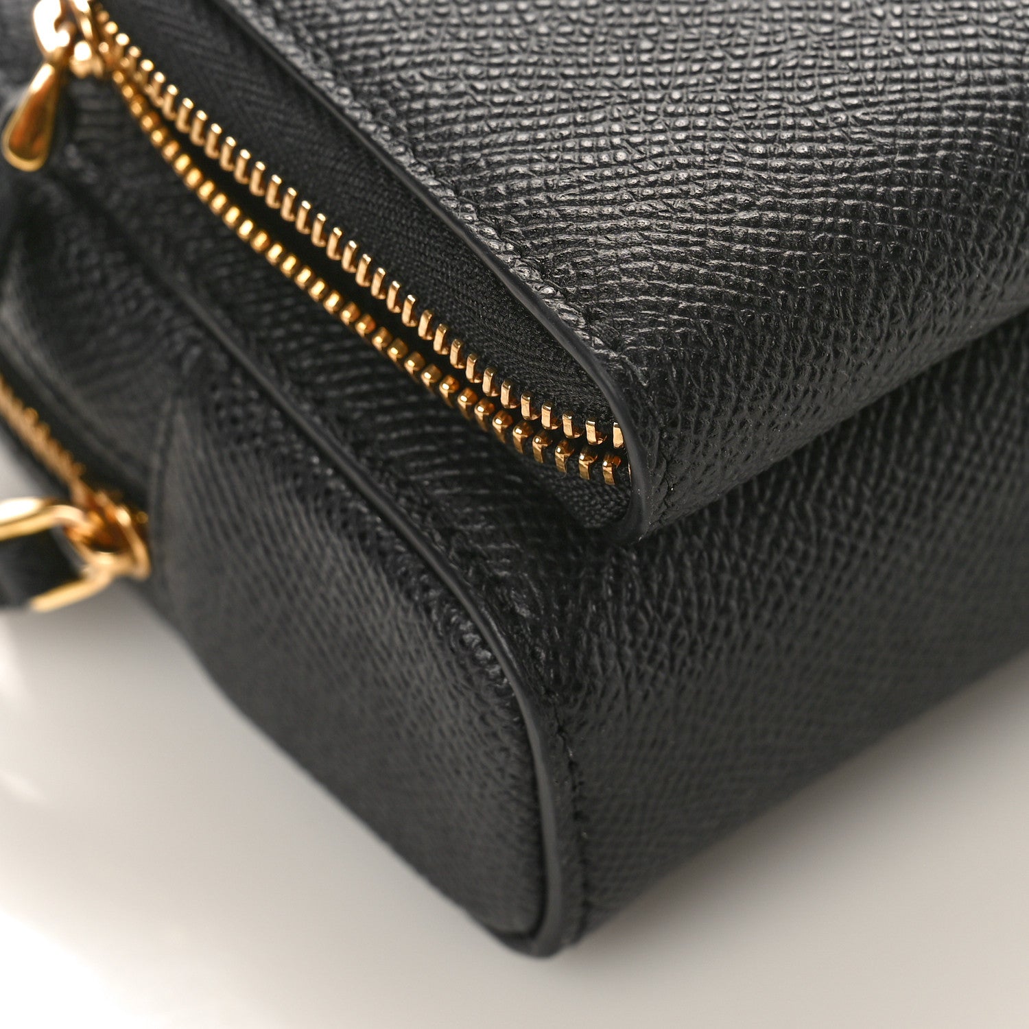 Christian Dior Grained Calfskin Caro Double Pouch Black 6 of 7