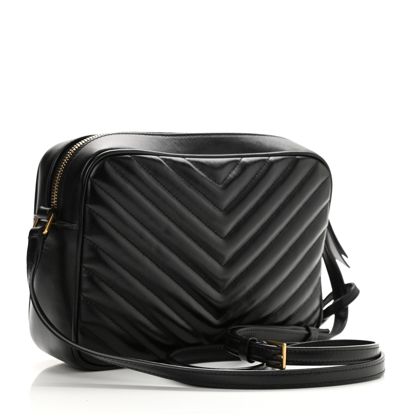 Calfskin Matelasse Monogram Lou Camera Bag Black