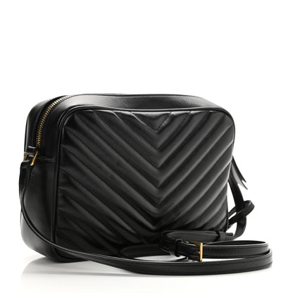 Saint Laurent Calfskin Matelasse Monogram Lou Camera Bag Black 2 of 7