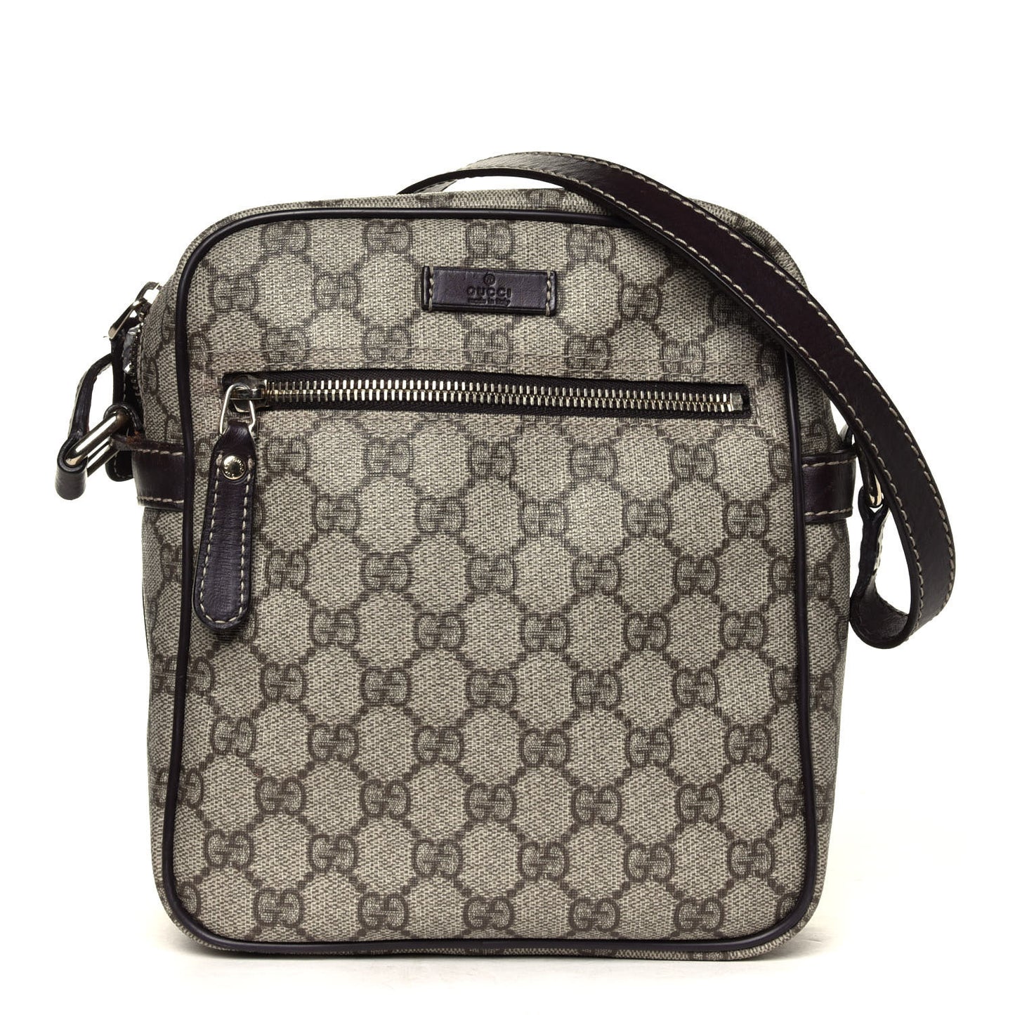 GG Plus Monogram Messenger Bag Dark Brown