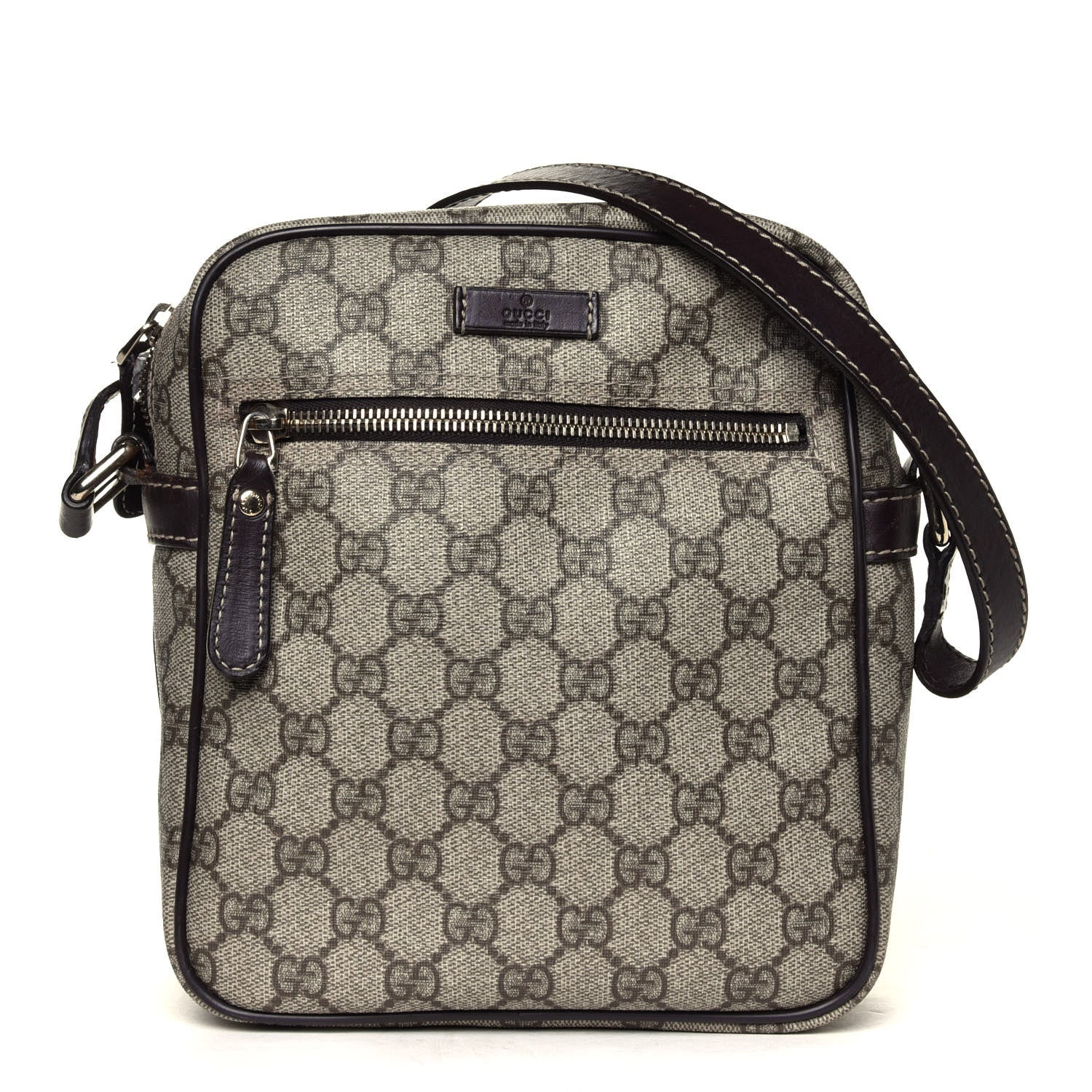 Gucci GG Plus Monogram Messenger Bag Dark Brown 1 of 5