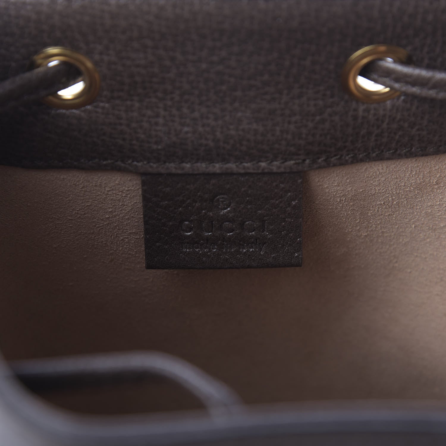Gucci GG Supreme Monogram Web Mini Ophidia Bucket Bag Brown 8 of 9