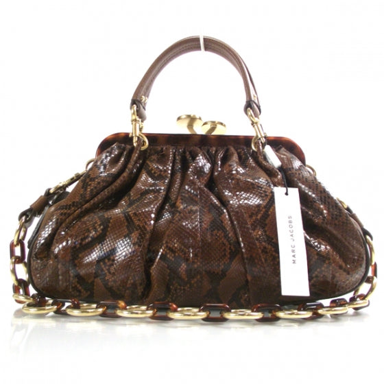Marc Jacobs Python Small Stam Satchel Cinnamon 1 of 10