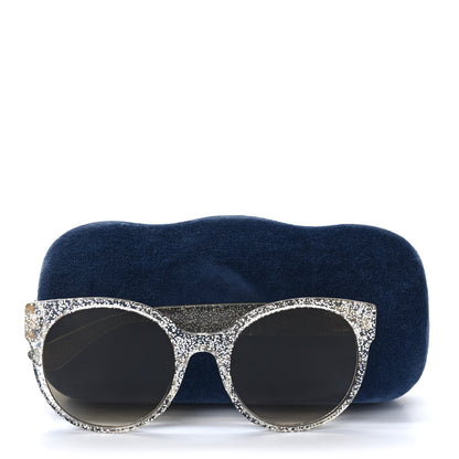 Gucci Acetate Glitter Sunglasses GG0034S Silver 8 of 8