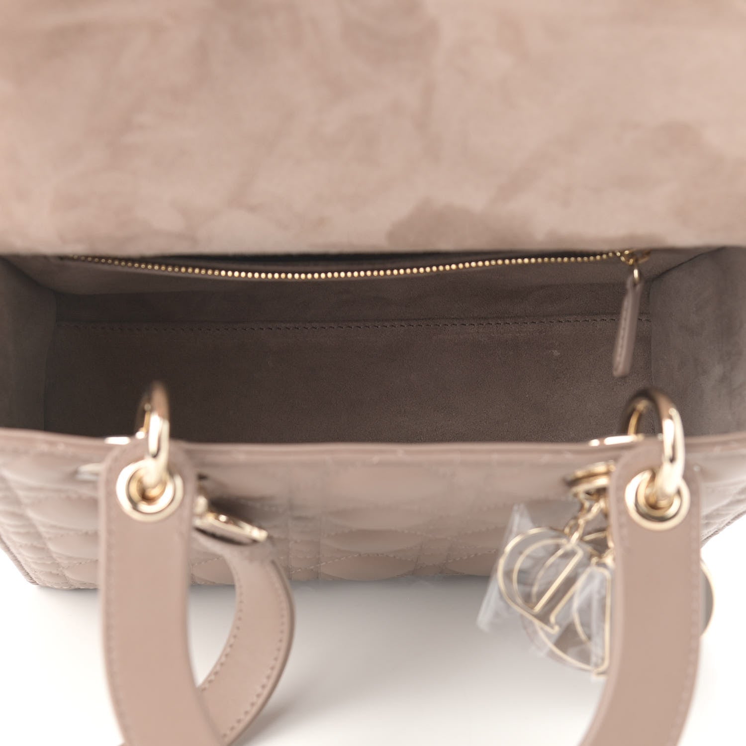 Christian Dior Lambskin Cannage Medium Lady Dior Warm Taupe 4 of 9