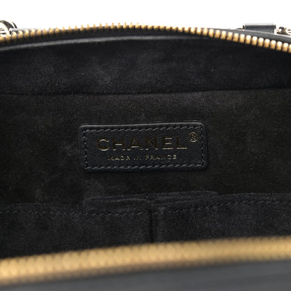 Chanel Calfskin Quilted Travel Kit Vanity Case Black 6 of 13