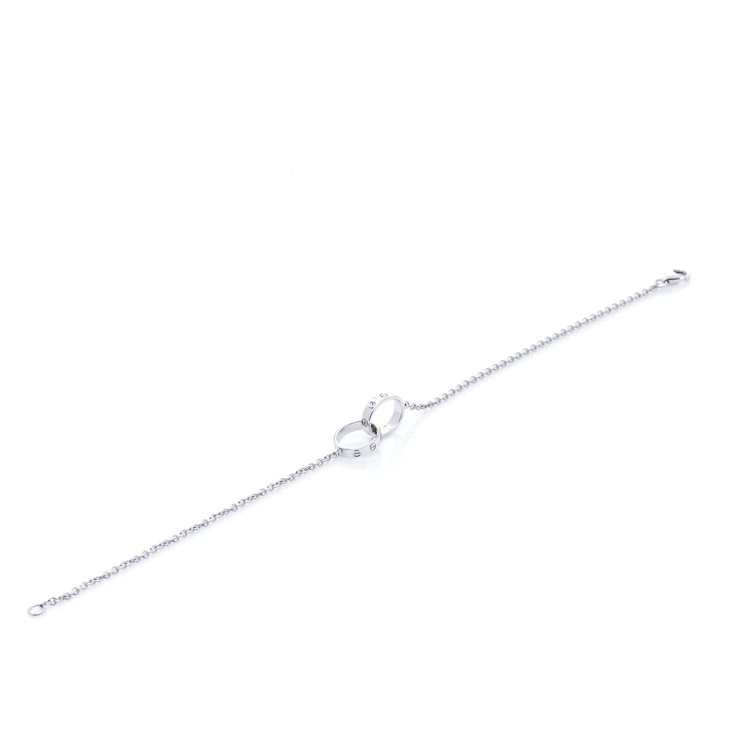 18K White Gold Interlocking LOVE Bracelet