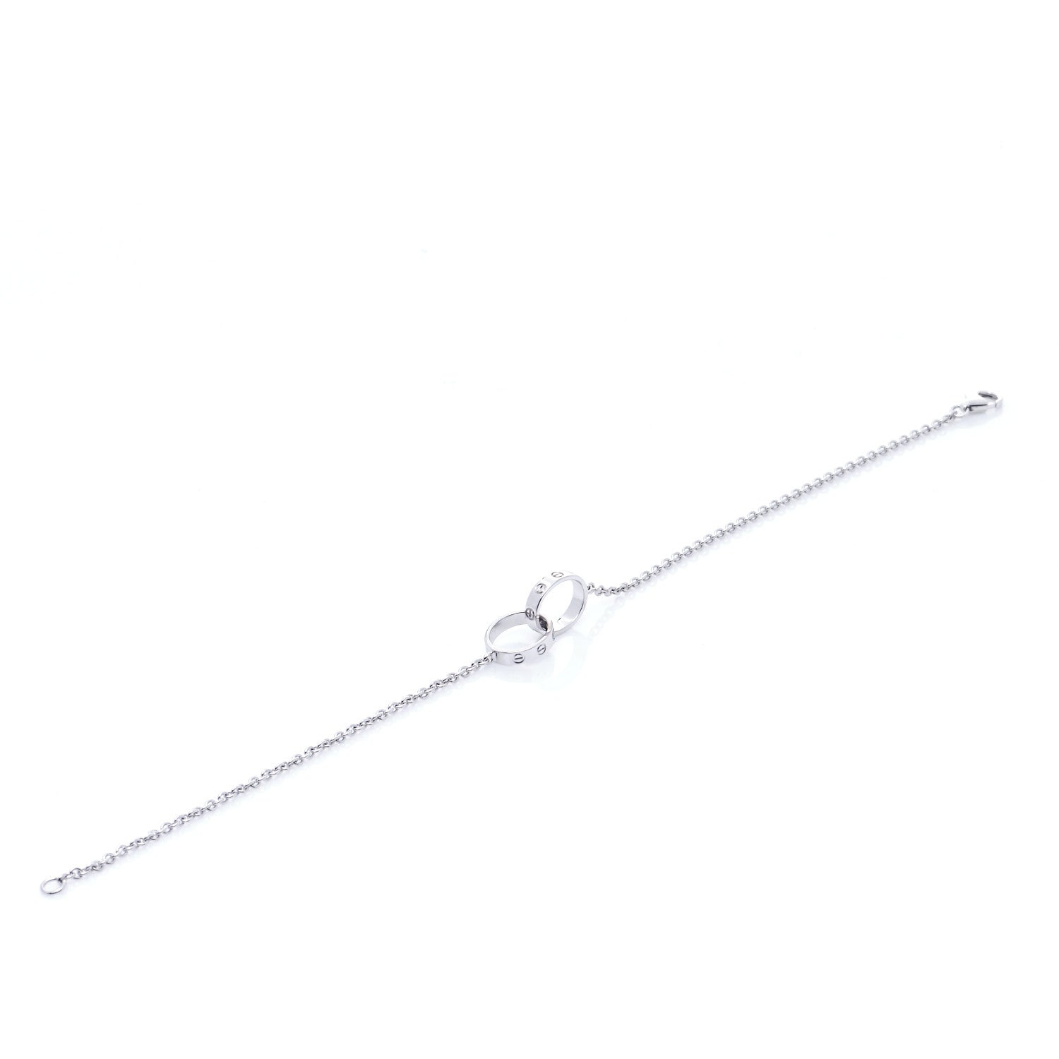 Cartier 18K White Gold Interlocking LOVE Bracelet 9 of 12