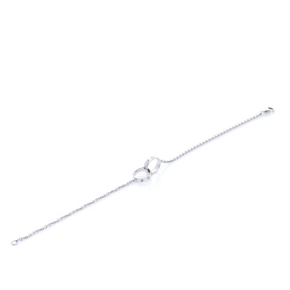 Cartier 18K White Gold Interlocking LOVE Bracelet 9 of 12