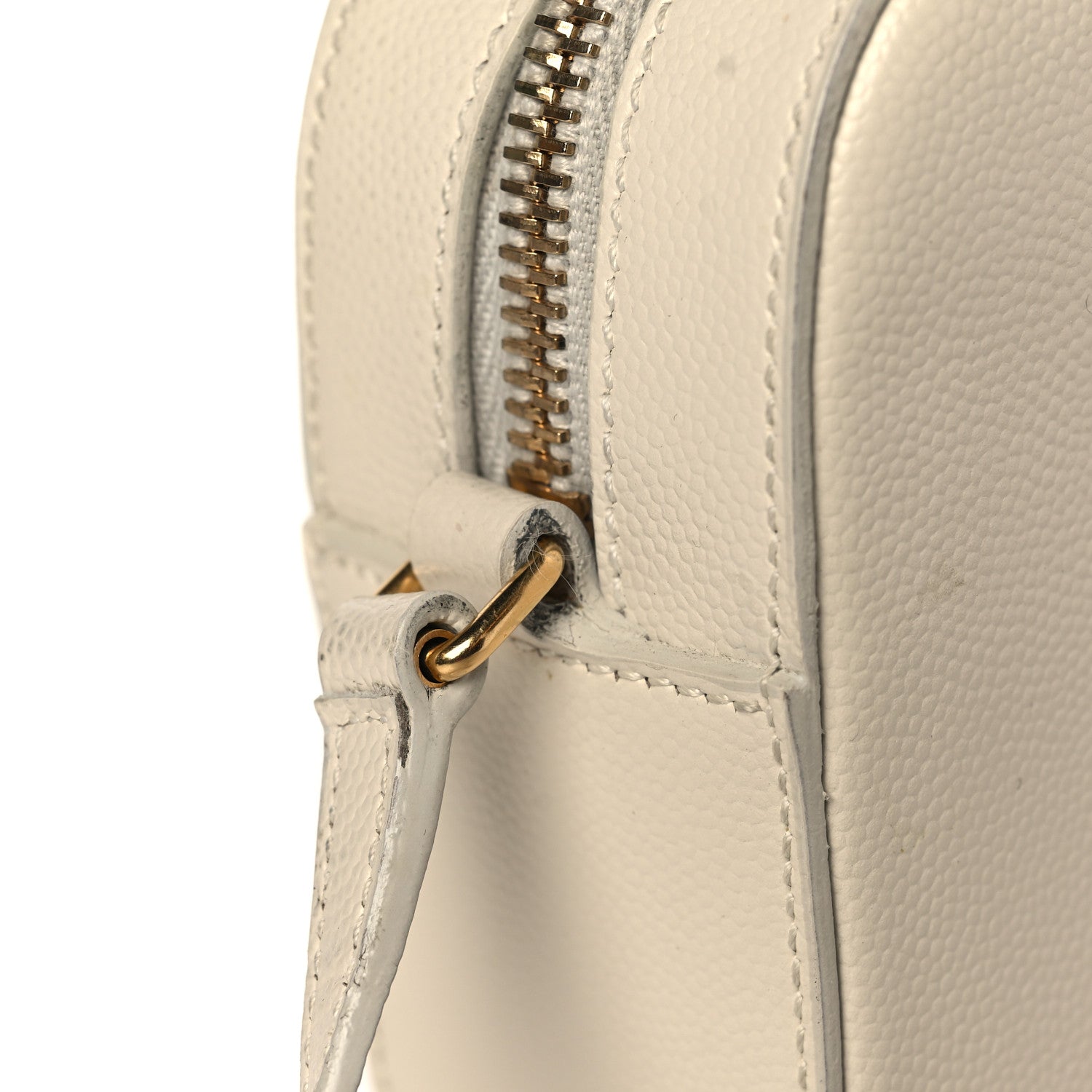 Saint Laurent Grain De Poudre Small Classic Monogram Camera Bag White 10 of 12