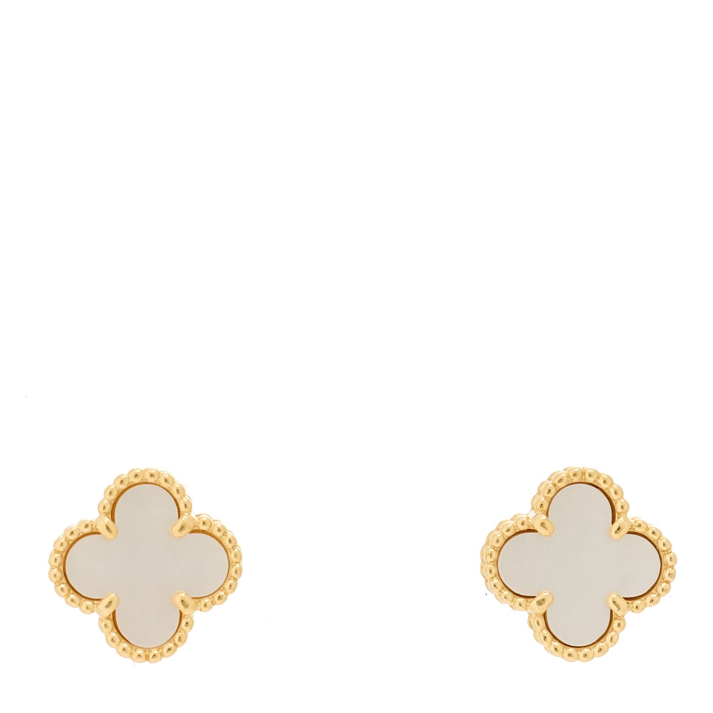18K Yellow Gold Mother of Pearl Sweet Alhambra Earrings