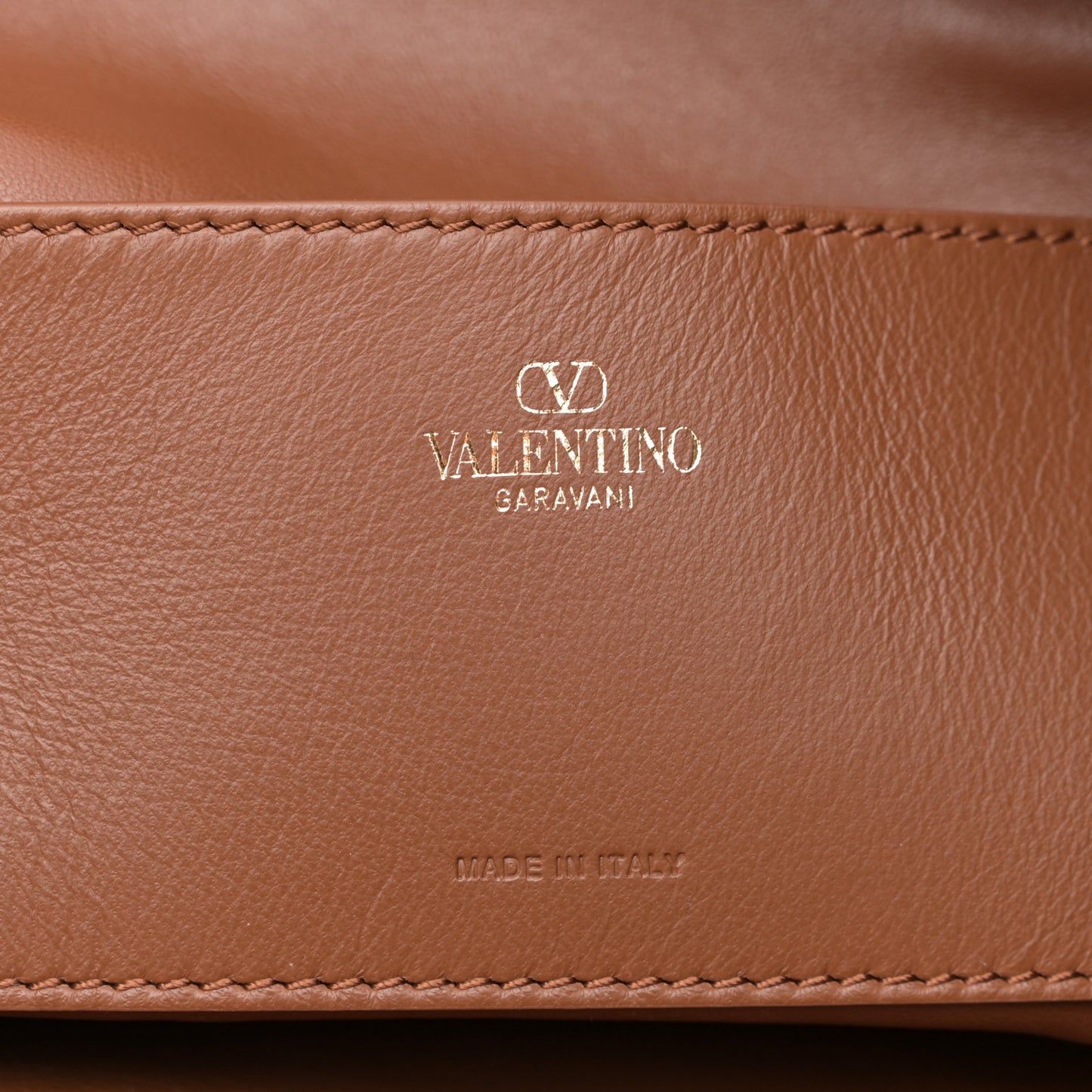 Nappa Vlogo Pouf Pouch Tan