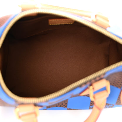 Louis Vuitton Damier Pop Speedy Bandouliere 25 Blue 5 of 9