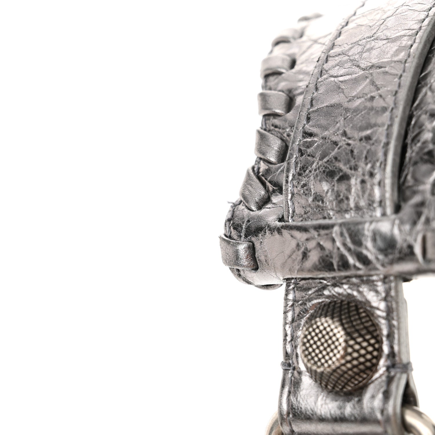 Balenciaga Metallic Agneau Arena Le Cagole Shoulder Bag XS Silver 13 of 13