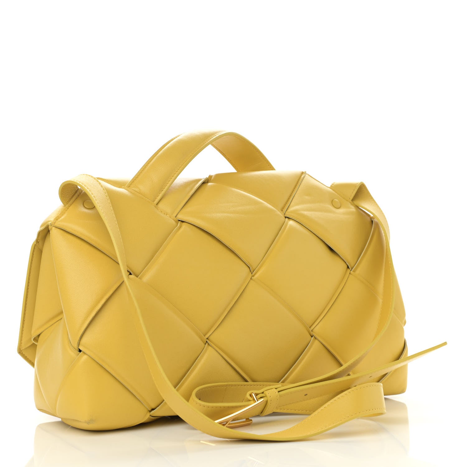 Bottega Veneta Nappa Intreccio Padded Top Handle Shoulder Bag Corn 3 of 11