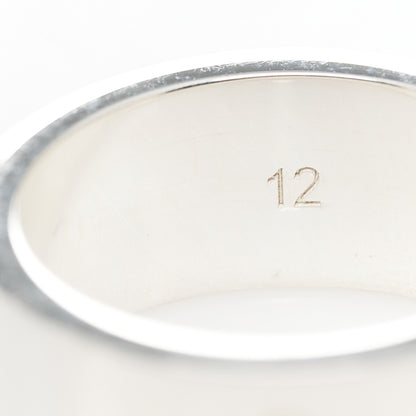 Gucci Sterling Silver 8mm Signature Band Ring 51 5.75 6 of 7