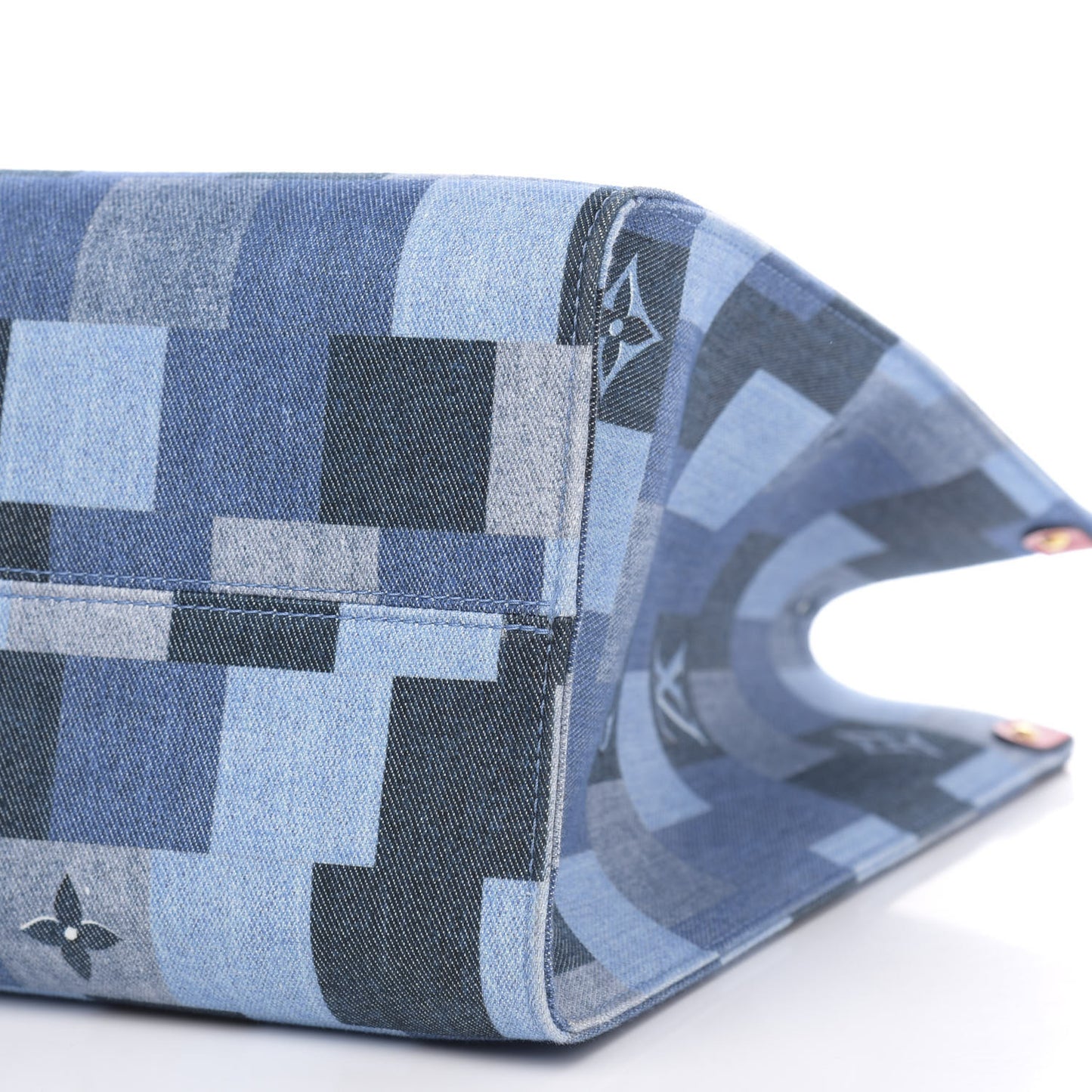 Denim Damier Monogram Onthego Blue Rouge