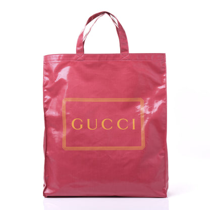 Gucci Patent Canvas Frame Logo Vertical Tote Glam Pink 1 of 9