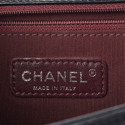 Chanel Calfskin Chevron Quilted Large Boy Flap Black 9 of 10