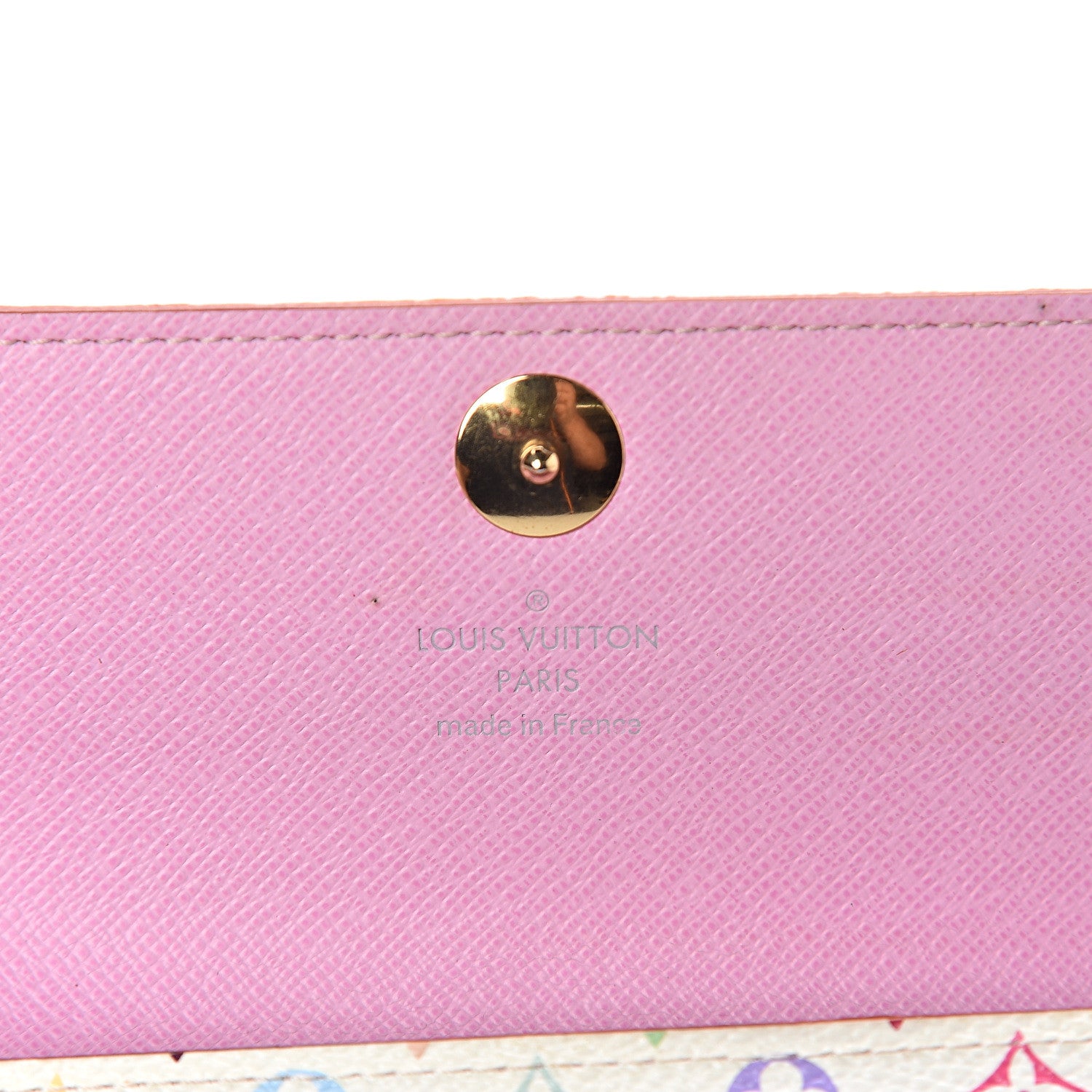 Louis Vuitton Monogram Multicolor Sarah Wallet White Litchi 6 of 6