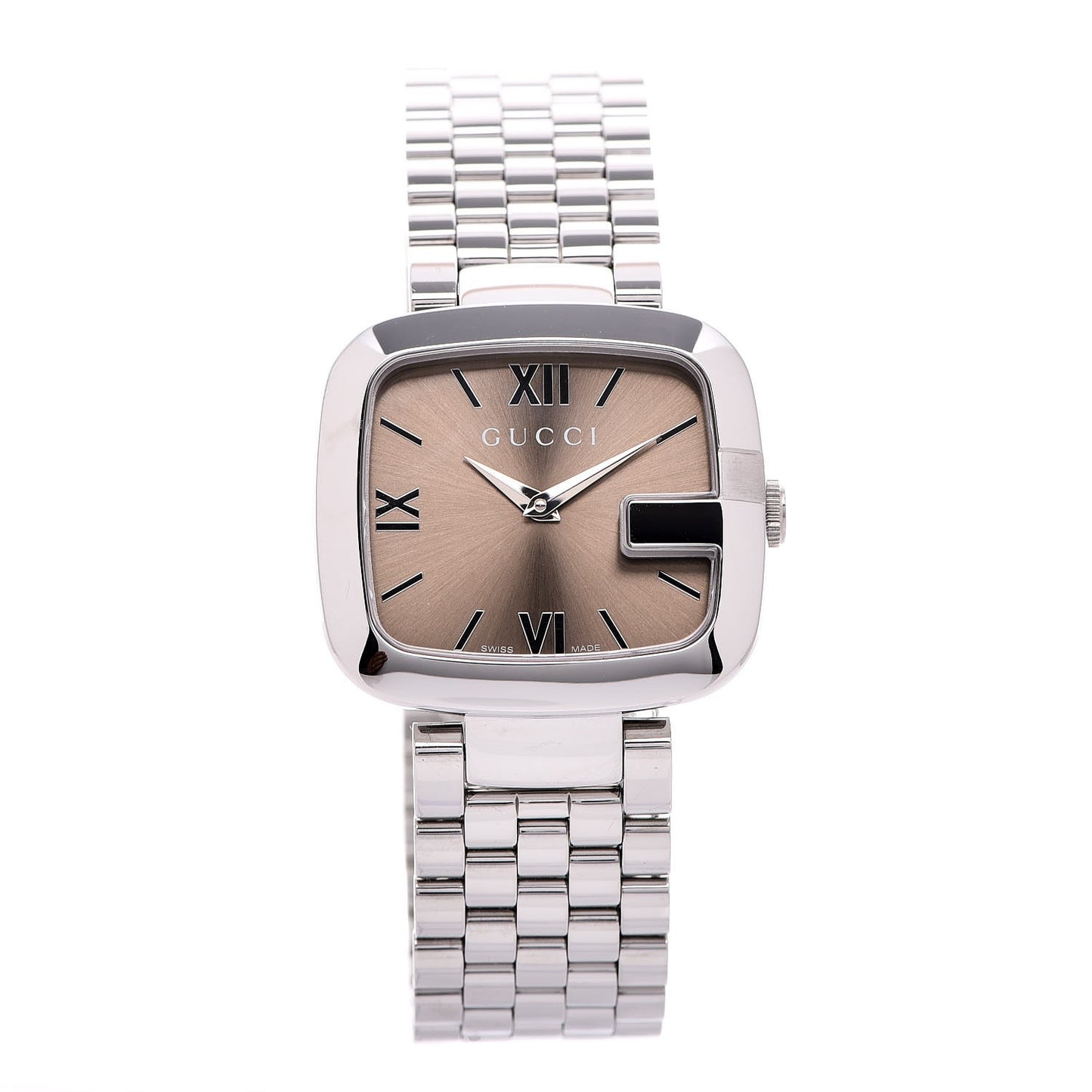 Stainless Steel 32mm G-Gucci Quartz Watch Brown
