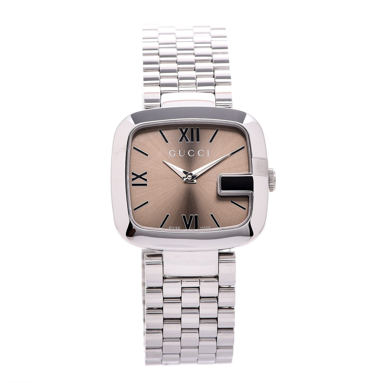 Gucci Stainless Steel 32mm G-Gucci Quartz Watch Brown 1 of 7