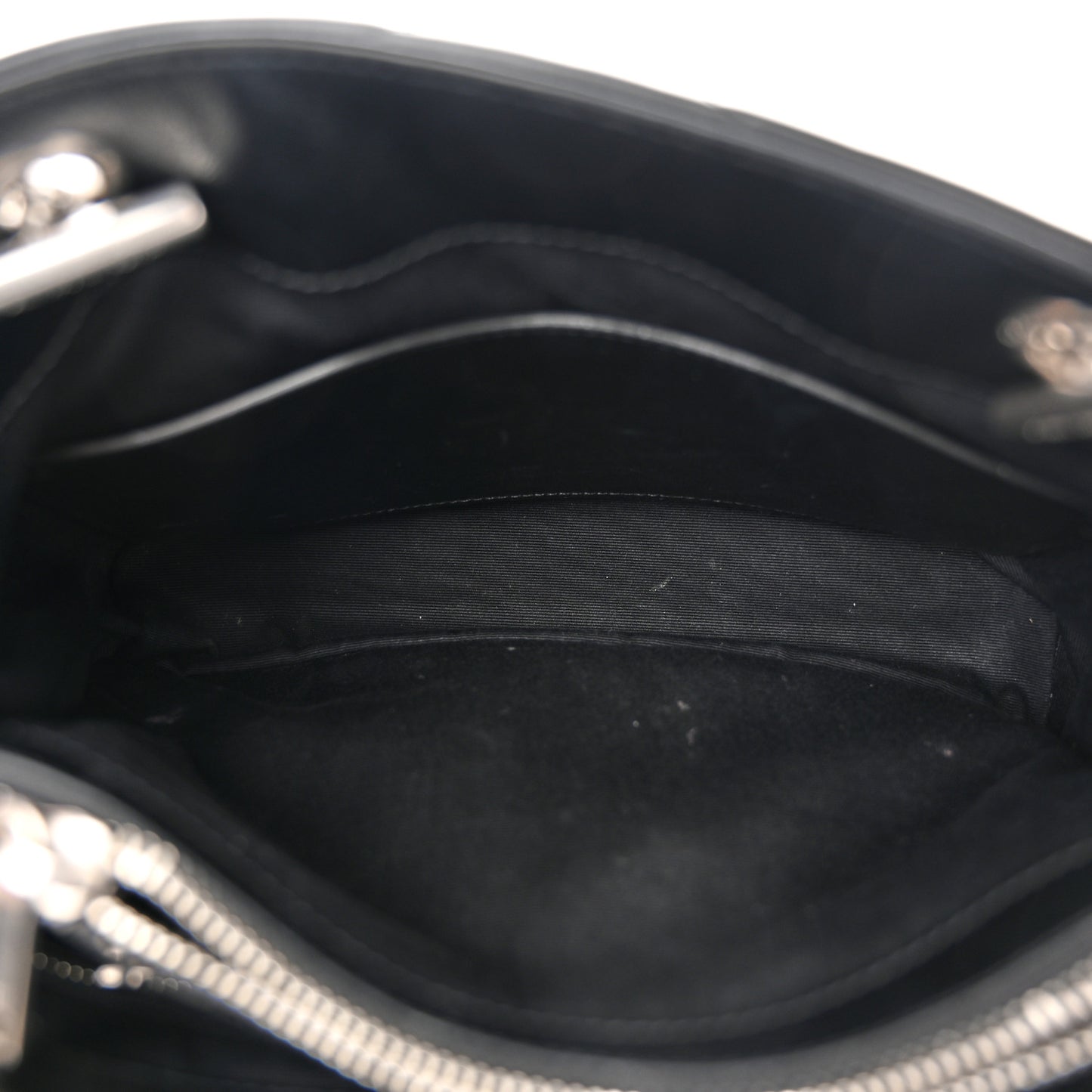 Calfskin Y Quilted Monogram Small Loulou Shopper Black