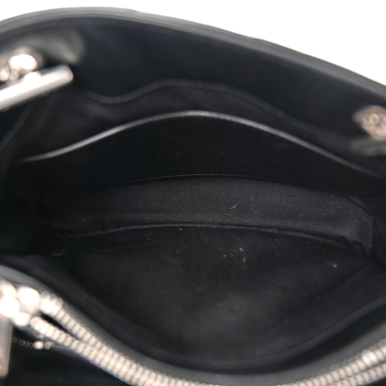 Saint Laurent Calfskin Y Quilted Monogram Small Loulou Shopper Black 6 of 13