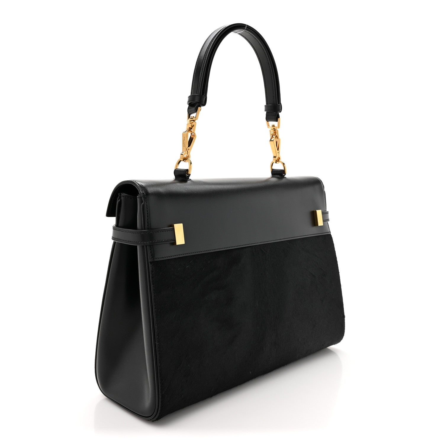 Saint Laurent Pony Hair Calfskin Manhattan Top Handle Black 3 of 10