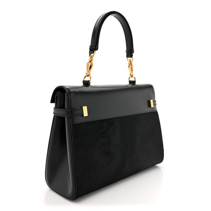 Saint Laurent Pony Hair Calfskin Manhattan Top Handle Black 3 of 10