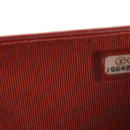 Chanel Caviar Quilted Zipped Pocket Wallet Red 7 of 8