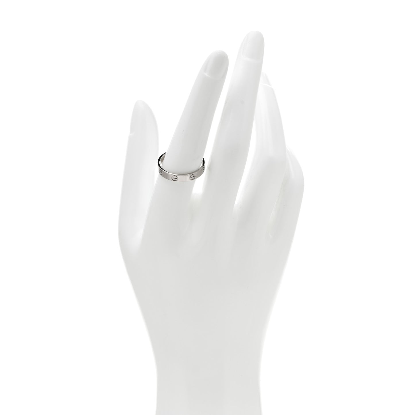 18K White Gold 3.5mm LOVE Wedding Band Ring 57 8