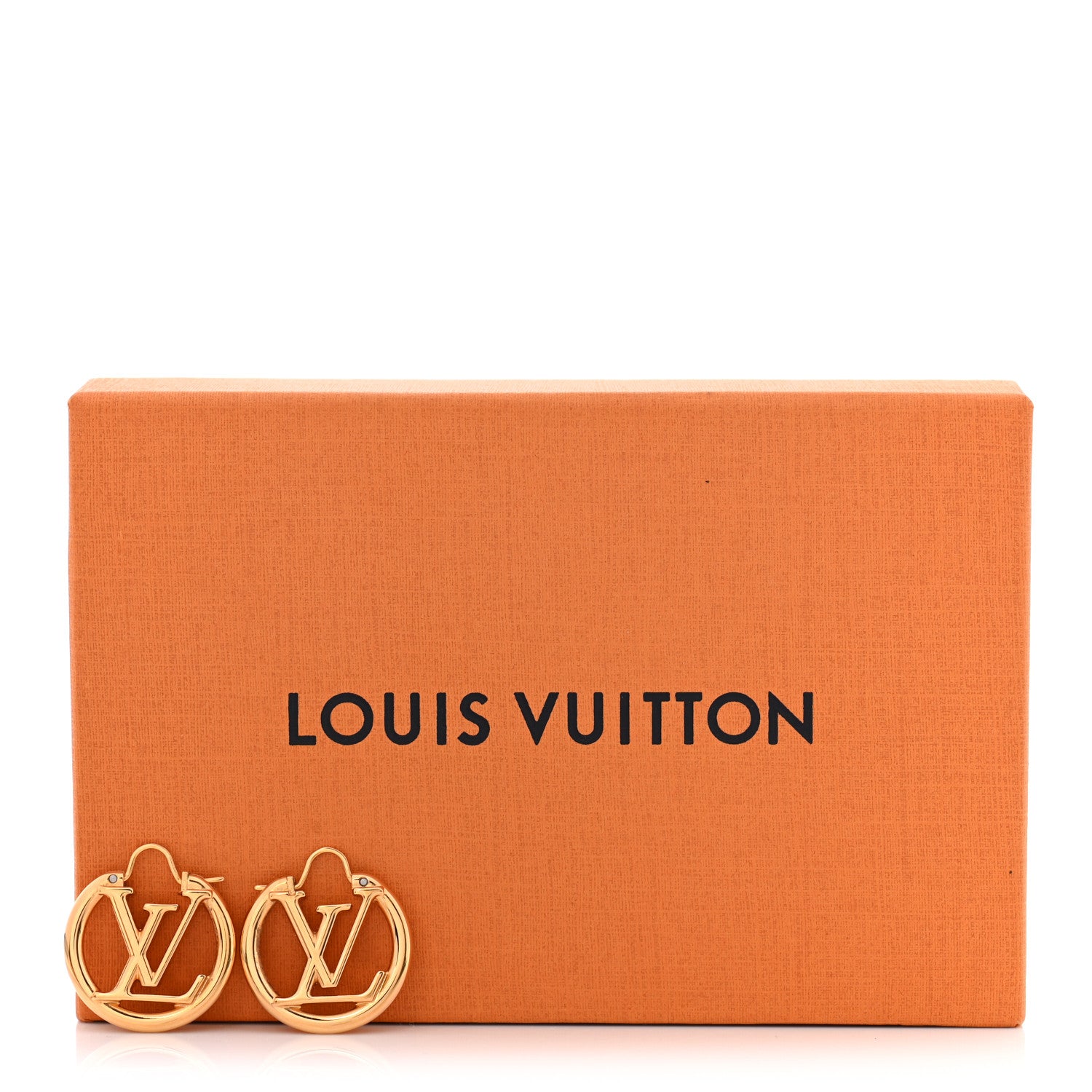 Louis Vuitton Metal Small Louise Hoop Earrings Gold 6 of 6