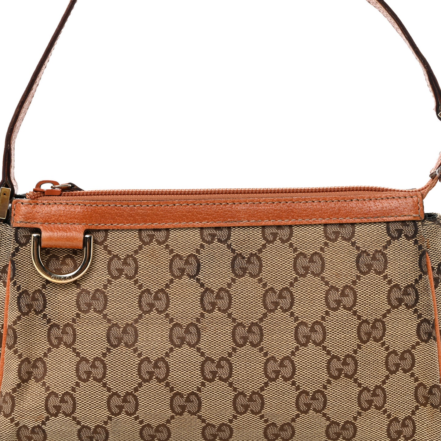 Monogram D Ring Cosmetic Case Light Brown