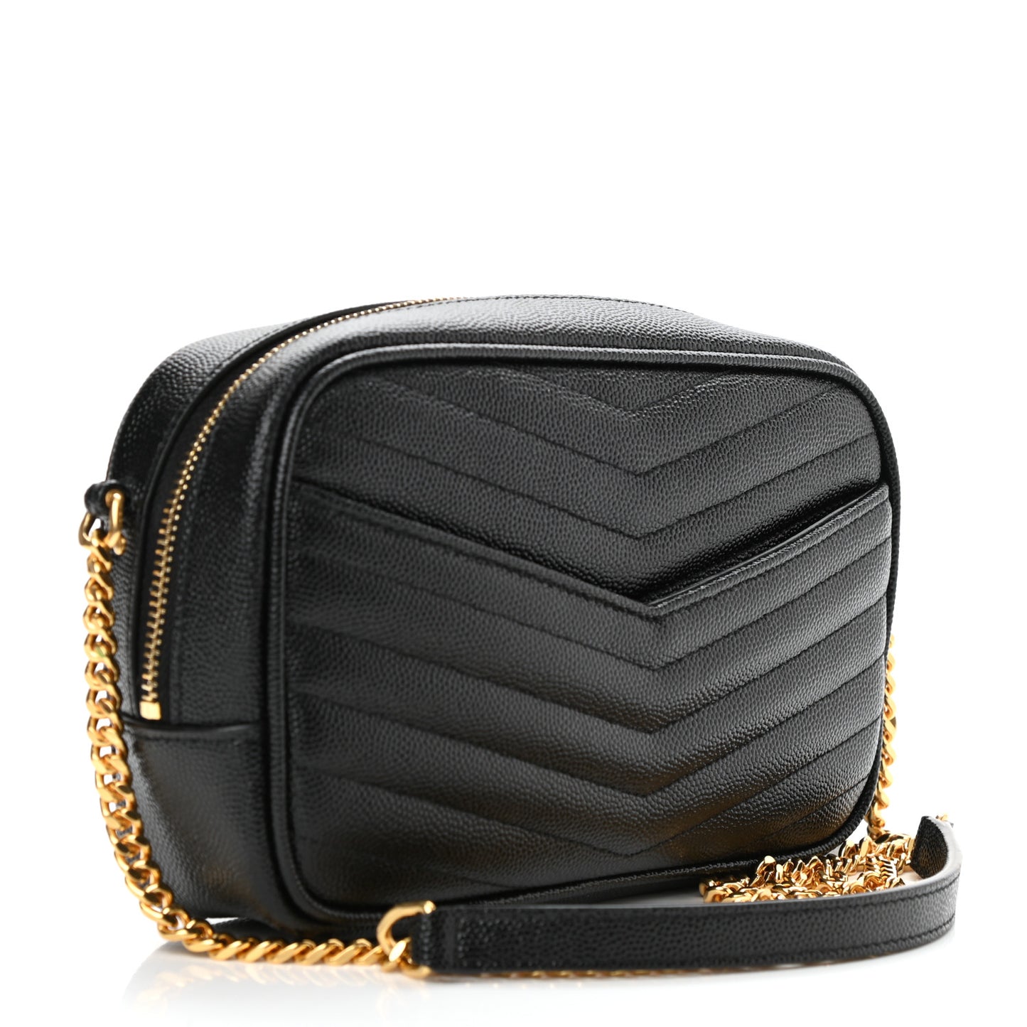 Grain De Poudre Matelasse Monogram Mini Lou Camera Bag Black