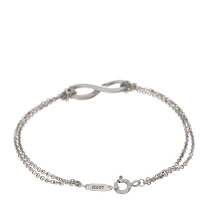Tiffany Sterling Silver Infinity Double Chain Bracelet 2 of 3