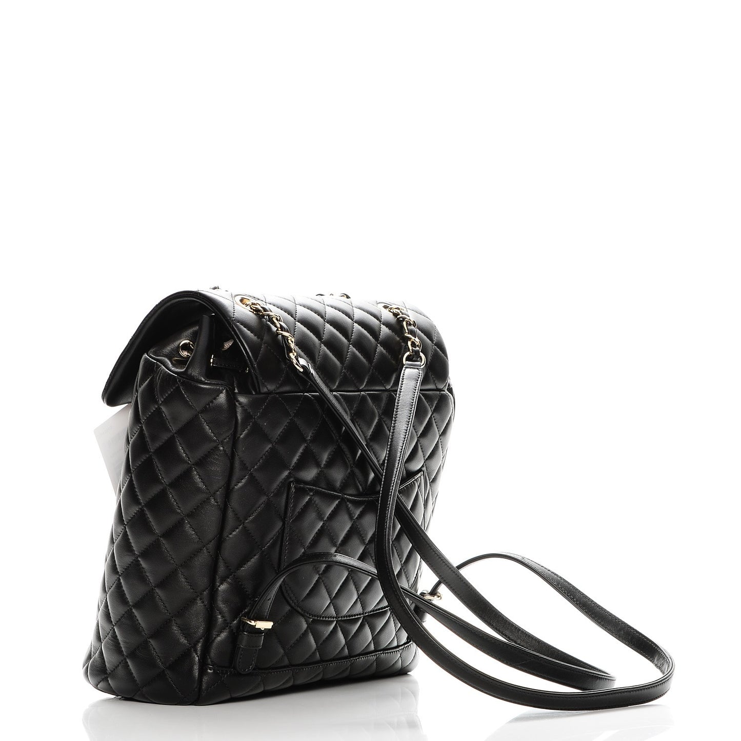 Lambskin Quilted Large Urban Spirit Backpack Black