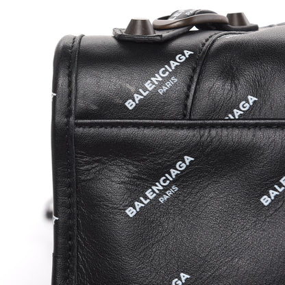 Balenciaga Veau Allover Logo Classic Hardware City Black White 8 of 10