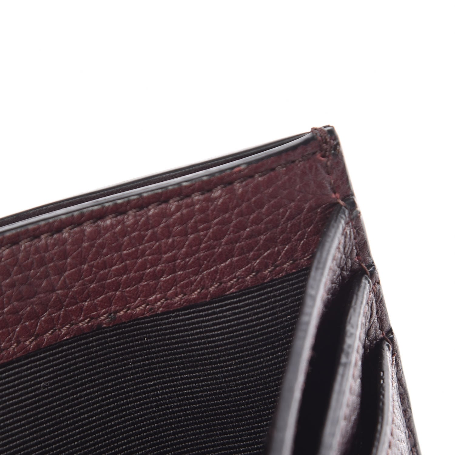Burberry Grainy Calfskin House Check Simon Travel Wallet Wine 9 of 9