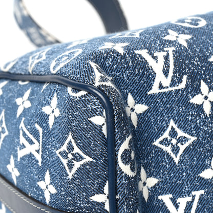Louis Vuitton Monogram Jacquard Denim Speedy Bandouliere 25 Bleu 8 of 13