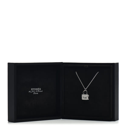 Hermes 18K White Gold Diamond Constance Amulettes Pendant Necklace 5 of 5