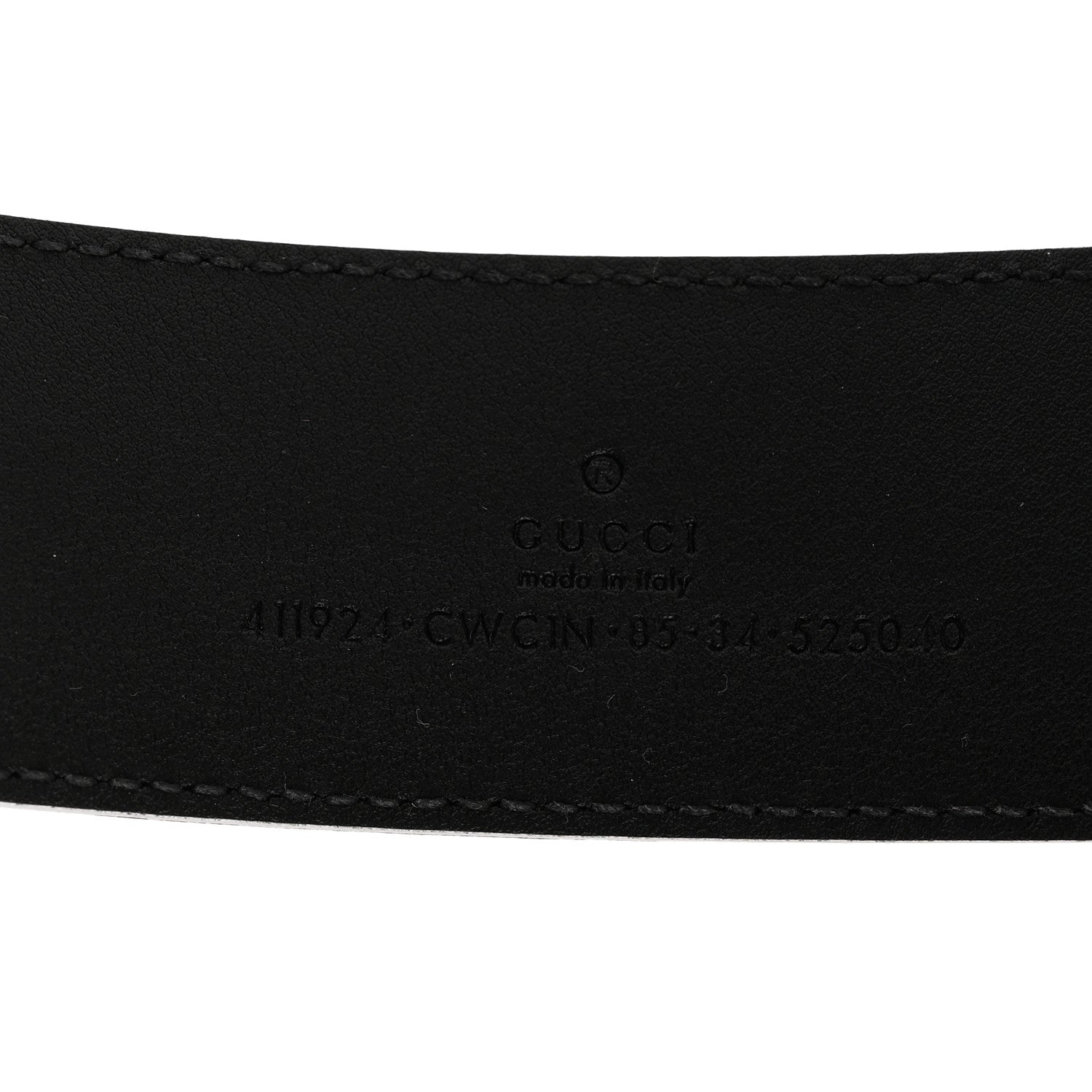Gucci Guccissima Signature Interlocking G 40mm Belt 85 34 Black 3 of 5