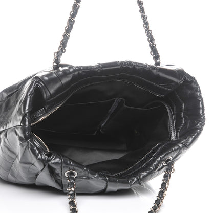 Chanel Glazed Calfskin Large Twisted Tote Black 5 of 10